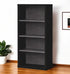11.75" x 23.75" x 47.5" Cappuccino Particle Board Adjustable Shelves Bookshelf